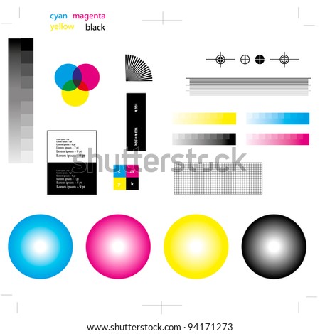 printing marks - stock vector