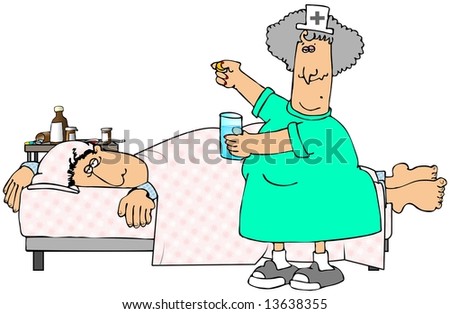 Nurse Strong Man Cartoon Nurse About Stock Vector 