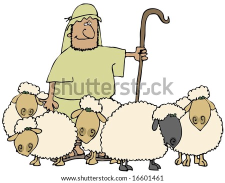 Sheep Shepherd Stock Illustration 16601461 - Shutterstock