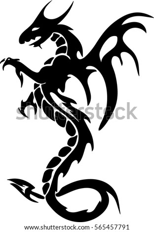 tribal dragon tattoo design illustration stock vector 565457746 tribal dragon tattoo design illustration stock vector 565457746