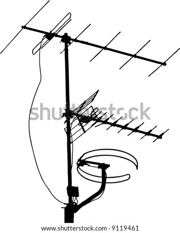 Antennas - stock vector