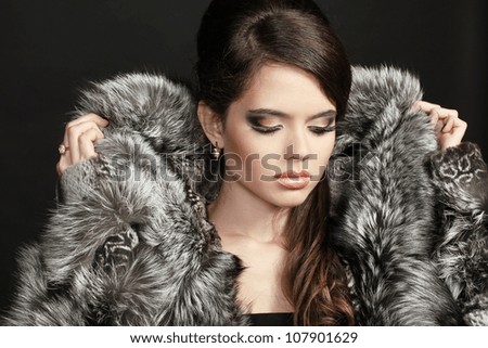 Woman Fur Coat Stock Photos Royalty-Free Images &amp Vectors