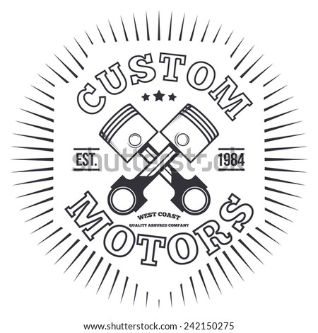 Repair Service Gear Pistons Auto Emblem Stock Vector 316609634 ...