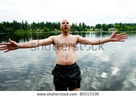 Man Falling Backwards Into Lake Stock Photo 80553106 - Shutterstock