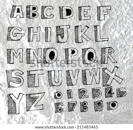 Newspaper Alphabet Letters Numbers Symbols Isolated Stock Photo ...