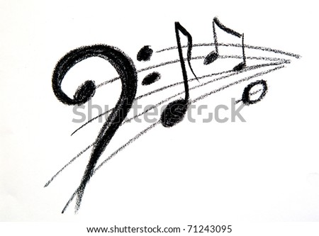 Sketched Treble Clef Notation Some Note Stock Illustration 71243509