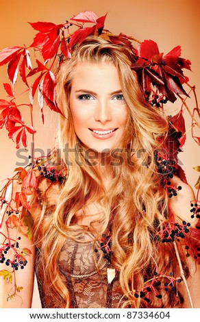 Portrait Beautiful Autumn Woman Pumpkin Stock Photo 86866630 - Shutterstock