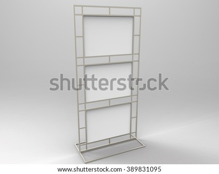 Poster Stand Display 3D Render Is A Professional Realistic Metal Customized For Poster Stand Display 3D Render Is A Professional Realistic Metal Customized For