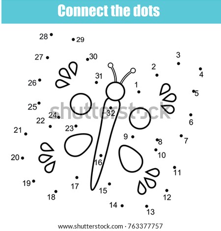 connect dots children educational drawing game stock vektorgrafik connect dots children educational drawing game stock vektorgrafik 763377757 shutterstock