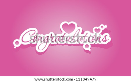 Congratulations lettering. Vector illustration. - stock vector