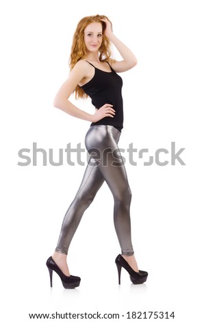 Ladies redhead hosiery Slut for cock