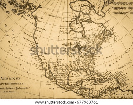 Old World Map America Septentrio Nalis Stock Photo 28928452 - Shutterstock