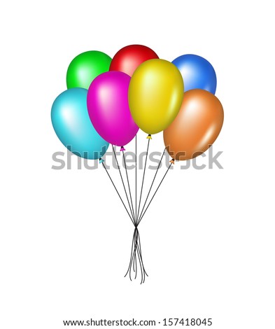 Multicolored glossy balloons