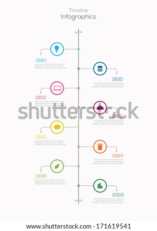 Timeline Infographic Vector Design Template Stock Vector 177752657 ...