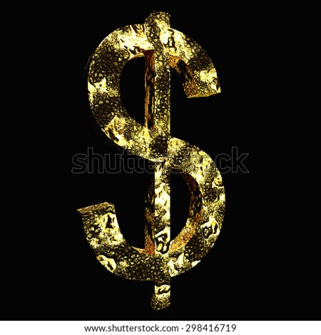 Blingbling Dollar Symbol Diamonds Vector Stock Vector 43226167 ...