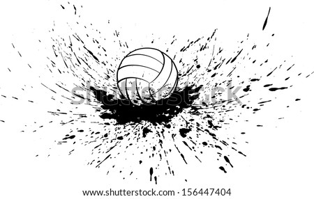 Volleyball Splatter Stock Vector 156447404 - Shutterstock