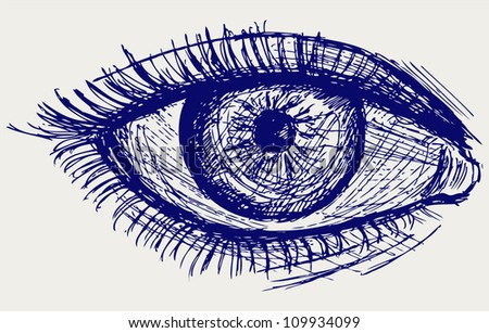 All Seeing Eye Doodle Style Stock Vector 112827439 - Shutterstock