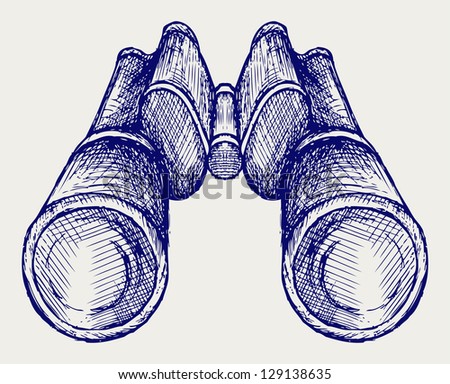 Binoculars Sketch Stock Vector 106983239 - Shutterstock