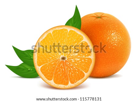 Vector illustration of fresh orange