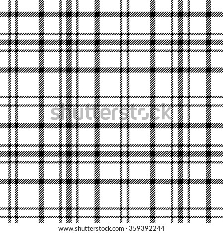 Plaid Checkered Tartan Seamless Pattern Black Stock Vector 359392244 ...