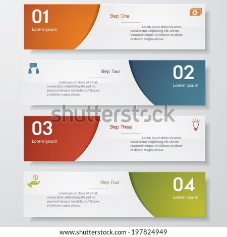 banner template graphic Clean Number Stock Website Templategraphic Vector Banners Design