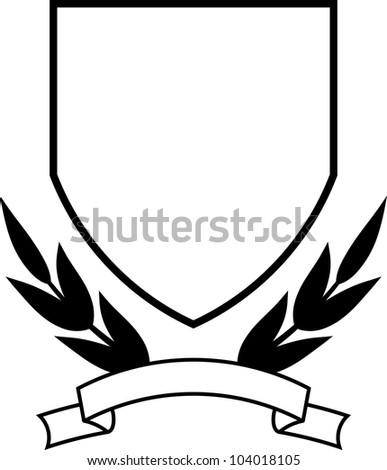 Vector Coat Arms Shield Laurel Wreath Stock Vector 104018108 - Shutterstock