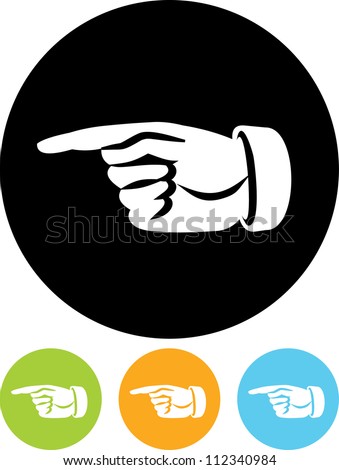Hand Pointing Left Vector Icon Stock Vector (Royalty Free) 112340984