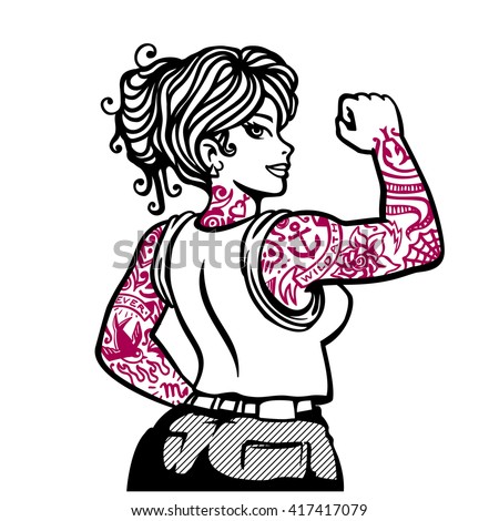 Body Tattoo Vector | pretty siren mermaid pin girl sitting stock vector Body Tattoo Vector | pretty siren mermaid pin girl sitting stock vector