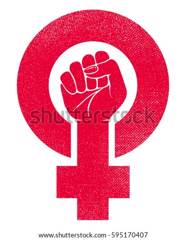 Female Gender Symbol Raised Fist Feminism Stock Vector 595170407 ...