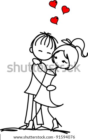 Hugging Cartoon Stock Images, Royalty-Free Images & Vectors | Shutterstock