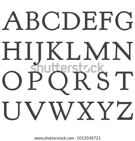Rustic Metal Antique Bookletter Fontstyle Full Alphabet Capital Letter Set In A 3D Illustration With Rustic Metal Antique Bookletter Fontstyle Full Alphabet Capital Letter Set In A 3D Illustration With