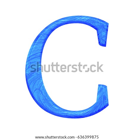 Letter C Texture Alphabet Letterhead curly Stock Vector 401462662 ...