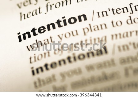 Intention Englisch Intention Englisch