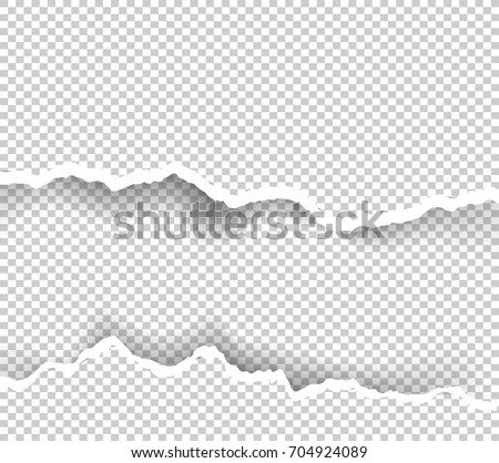 Realistic Vector Torn Paper Ripped Edges Stock Vector 550587682 ...