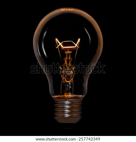 Glowing Lamp On Black Background Stock Photo 24939406 - Shutterstock