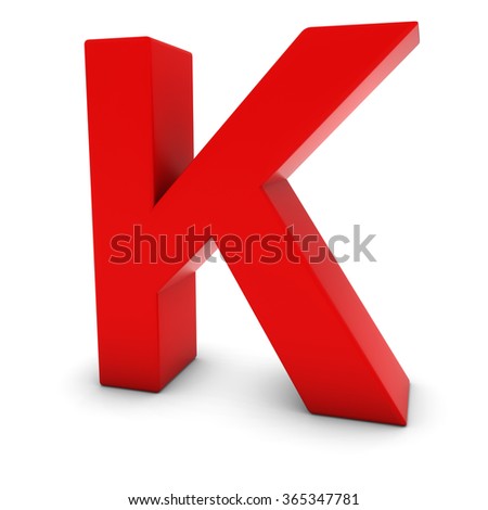 3d Shiny Red Letter Collection K Stock Illustration 117000208 ...