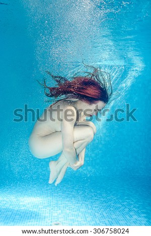 Swimming Nude Cute Redhead Teen 56