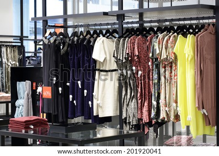 Design Clothes Hang Demonstration Stand Showroom Stock Photo 63767350 ...