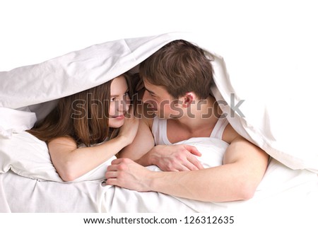 Couple sleeping under blanket Was couple sleeping under blanket