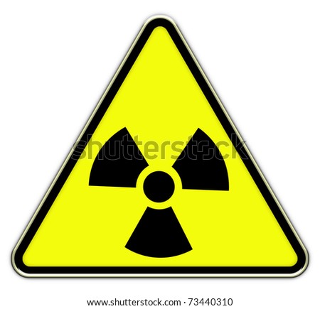 Radiation Triangle Sign On Yellow Background Stock Illustration ...