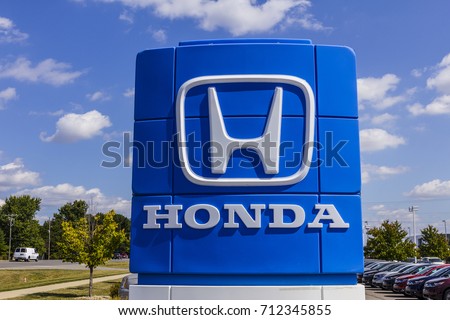 Indianapolis - Circa September 2017: Honda Motor Co. Logo and Sign. Honda Manufactures Among the Most Reliable Cars in the World VIII