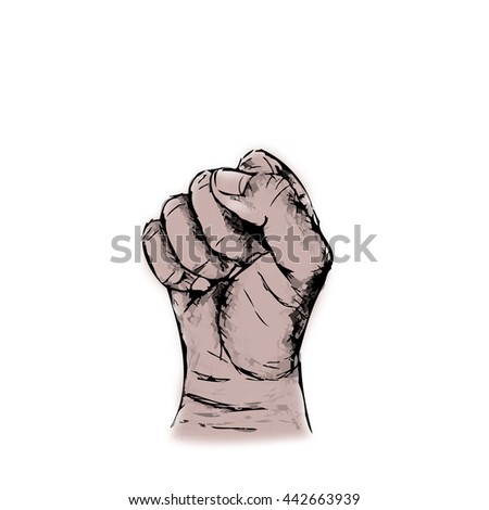 Hand Sketch Drawing Two Stock Illustration 442663930 - Shutterstock