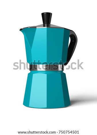 Vintage Coffee Pot Isolated On White Background 3D Rendering Vintage Coffee Pot Isolated On White Background 3D Rendering