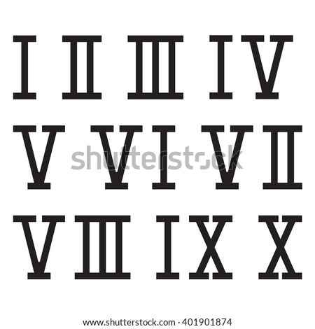 Download Roman Numerals Vector Illustration On White Background ...