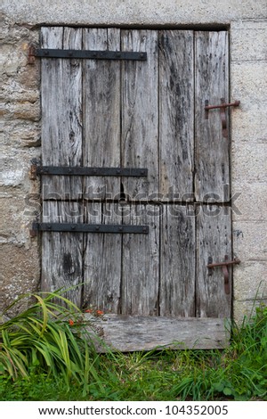 Old Abandoned Farm Building Doors Locked Stock Photo 93144088 ...