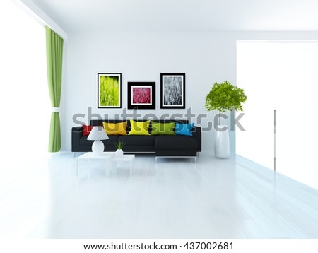 White Room Sofa Living Room Interior Stock Illustration 437002681 ... White Room Sofa Living Room Interior Stock Illustration 437002681 ...