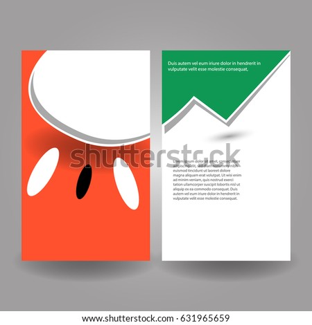 Abstract Creative Brochure / Flyer set with watermelon fruit and seeds and grass/leaf design. Composed in eps10 format, Vector Illustration.