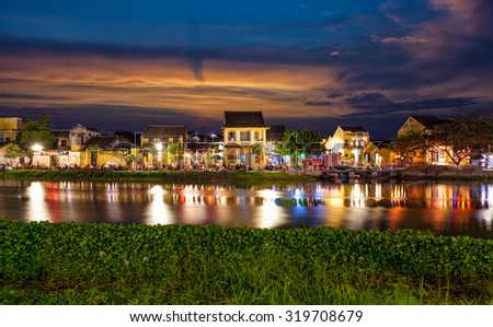 Historic city of Hoi An in Vietnam at night