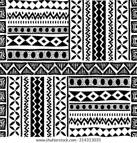 Seamless Tribal Texture Stock Vector 141101194 - Shutterstock