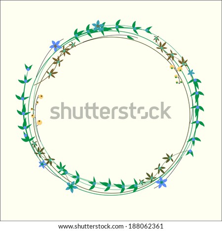 Vintage Floral Wreath Stock Vector 188060348 - Shutterstock